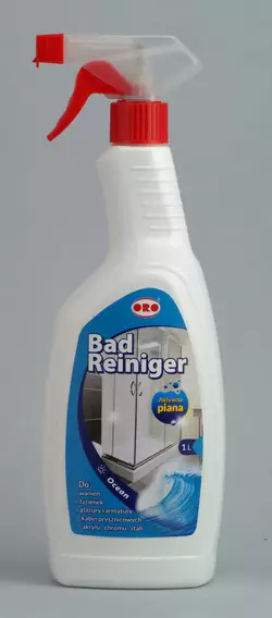 Рідина для миття ванних кімнат і душових кабін "Морський фреш" BadRainiger 1 л ORO Рідина для миття ванних кімнат і душових кабін "Морський фреш" BadRainiger 1 л ORO